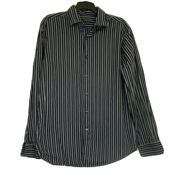 STRUCTURE Stripped Men Dress Shirt Size M - Picture 1 of 9